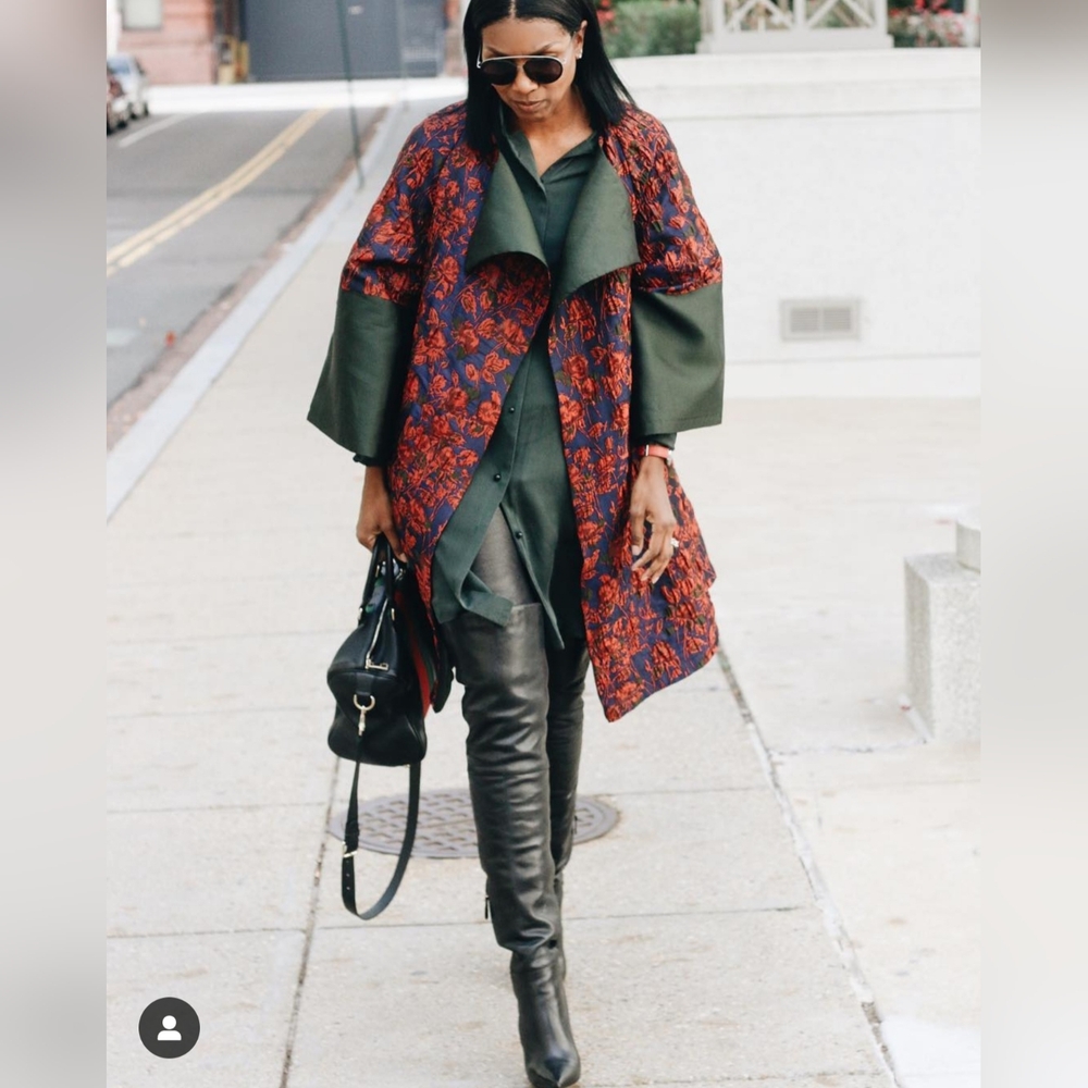 Silk brocade  lightweight  overcoat